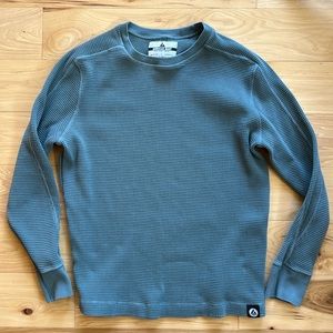 American Giant Light Green 100% Cotton Long Sleeve Thermal | Size Large